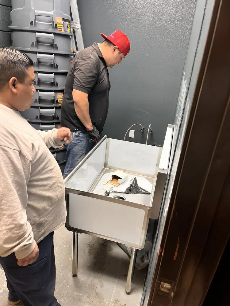 Commercial plumbing and sink installation in St. Charles